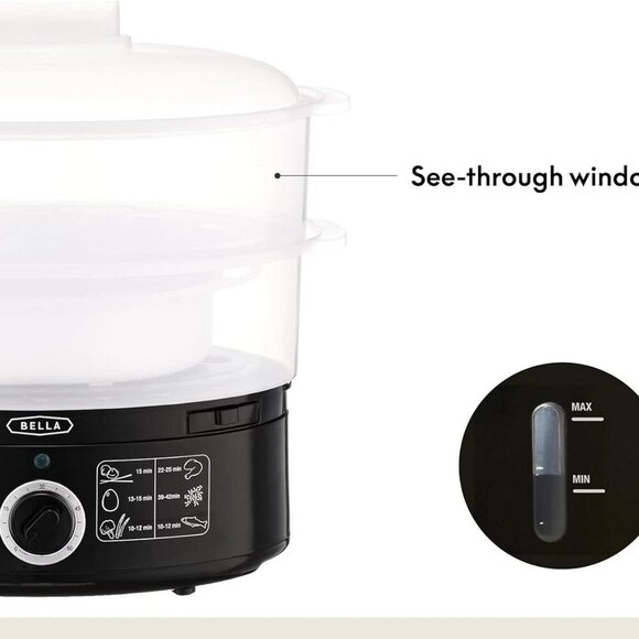 BELLA Two Tier Food Steamer - Picture 6 of 7